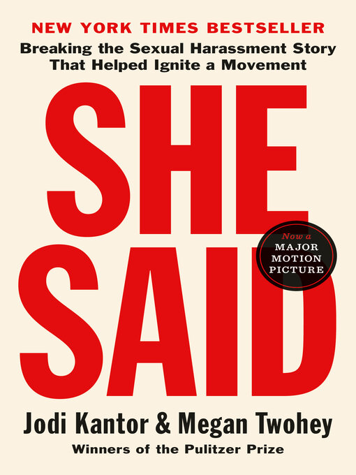 Title details for She Said by Jodi Kantor - Wait list